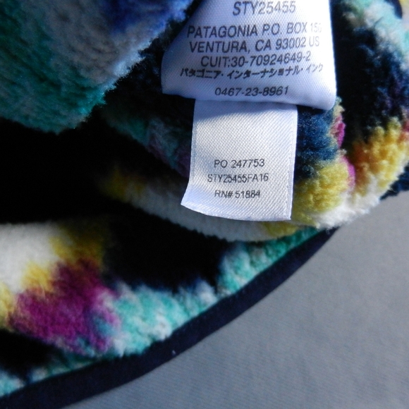 Patagonia Synchilla Sweater Adult Size Medium Blue Geometric Fleece Snap T 25455 - Picture 9 of 15